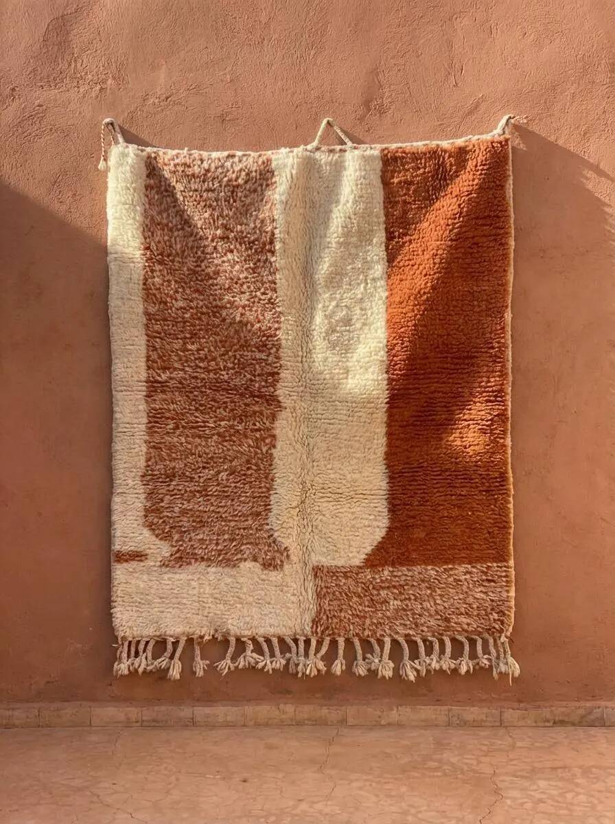 Traditional handmade carpet 250cm x 150cm Moroccan