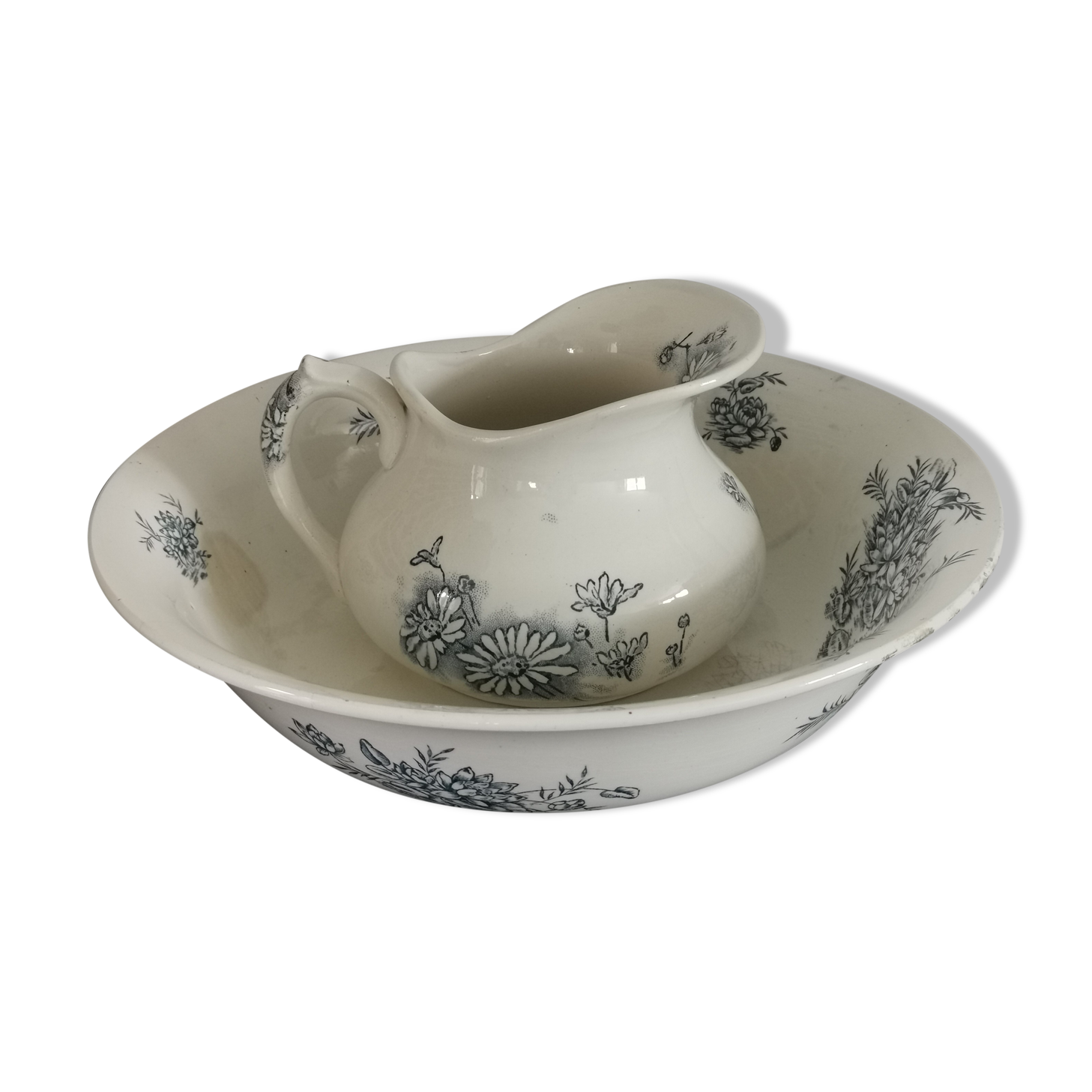 Broc and washbasin Iron Earth earthenware Givors