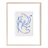 The feather mask — original painting in limited edition by Deleine