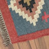 Jute and wool handwoven kilim