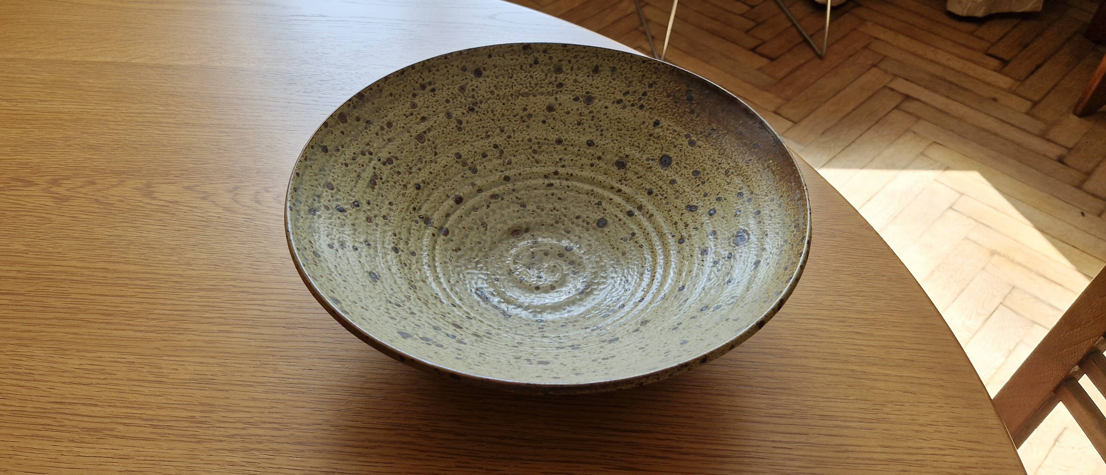 Pyrite stoneware bowl 35 cm