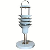 Pair danish scandinavian space age architectural table lamps