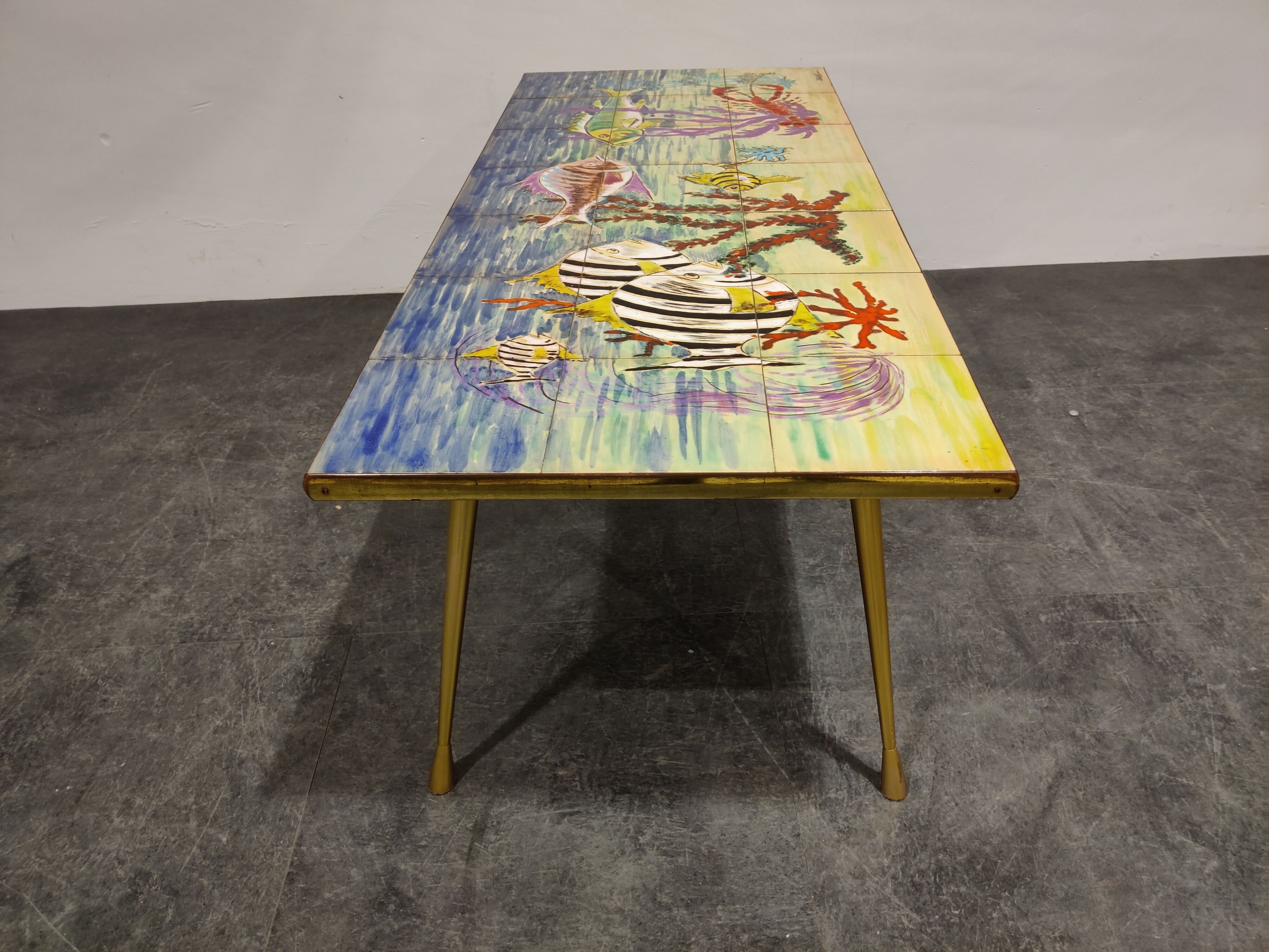 Mid century ceramic coffee table by Sigis, 1960s