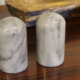 Salt and pepper shaker in Carrara marble