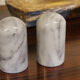 Salt and pepper shaker in Carrara marble