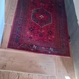 Tapis iranien vintage des années 1950. Travail artisanal, fait main.