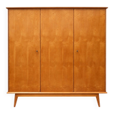 Armoire vintage en bois avec miroir, 3 portes