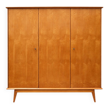 Armoire vintage en bois avec miroir, 3 portes