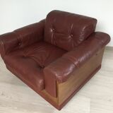 Fauteuil cuir design, années 60