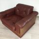 Leather armchair design, 60s