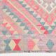 Pink Kilim Runner Rug, 94x404Cm