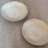 5 stoneware fish plates