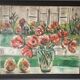 Tableau ancien à l'huile sur toile représentant une nature morte