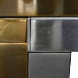 Steel and Brass Console Table by Bonci, Italy, 1970s