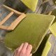 6 chaises scandinaves en velours vert, circa 1960