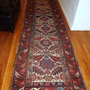 Handmade antique collectible Northwest Persian runner 4' x 14.3' (122cm x 436cm) 1840s - 1B658