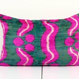 Ikat velvet pillow cover