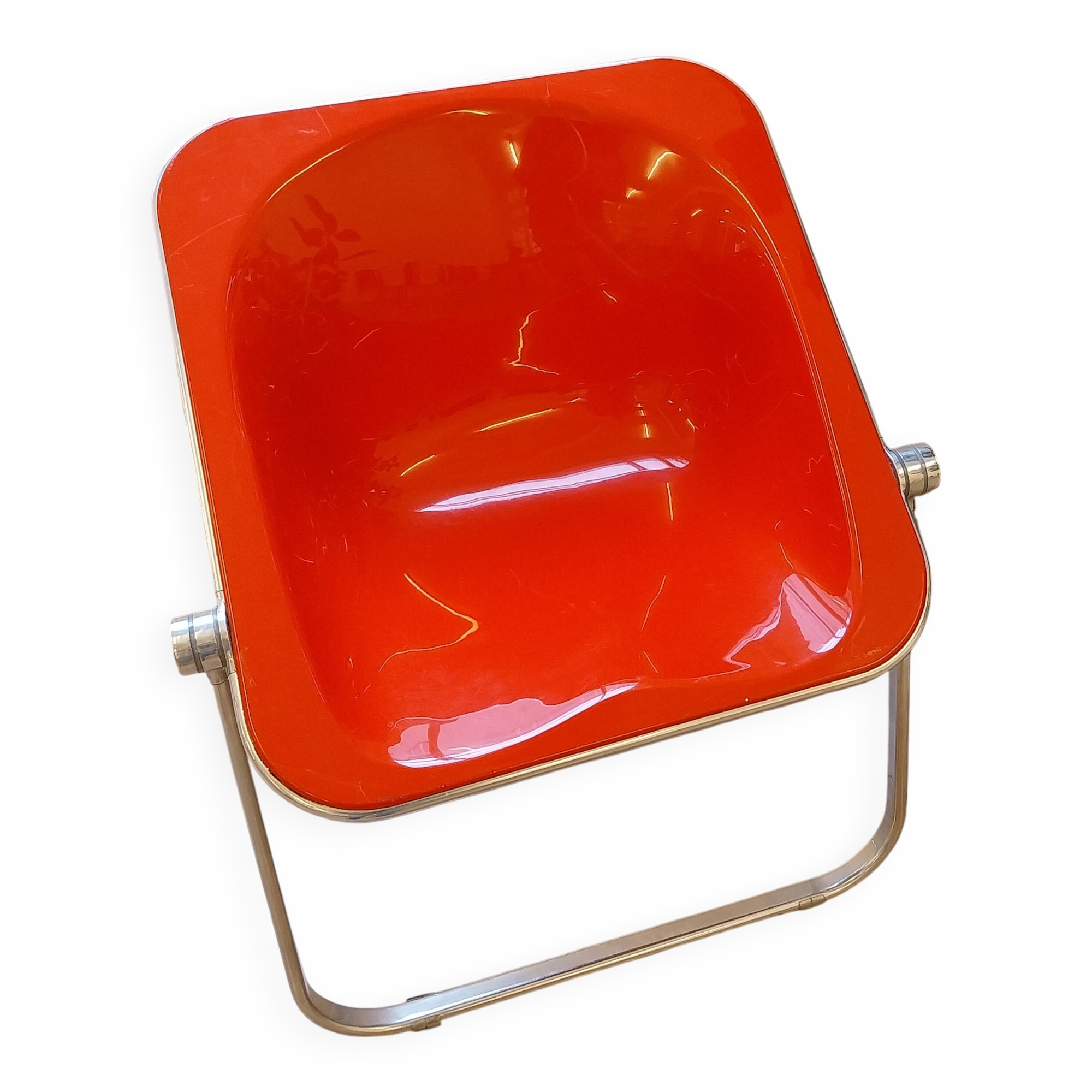 Vintage red Plona armchair – Italian design – Anonima Castelli