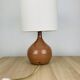 Fig-shaped ceramic lamp, 1950s, ochre stoneware.