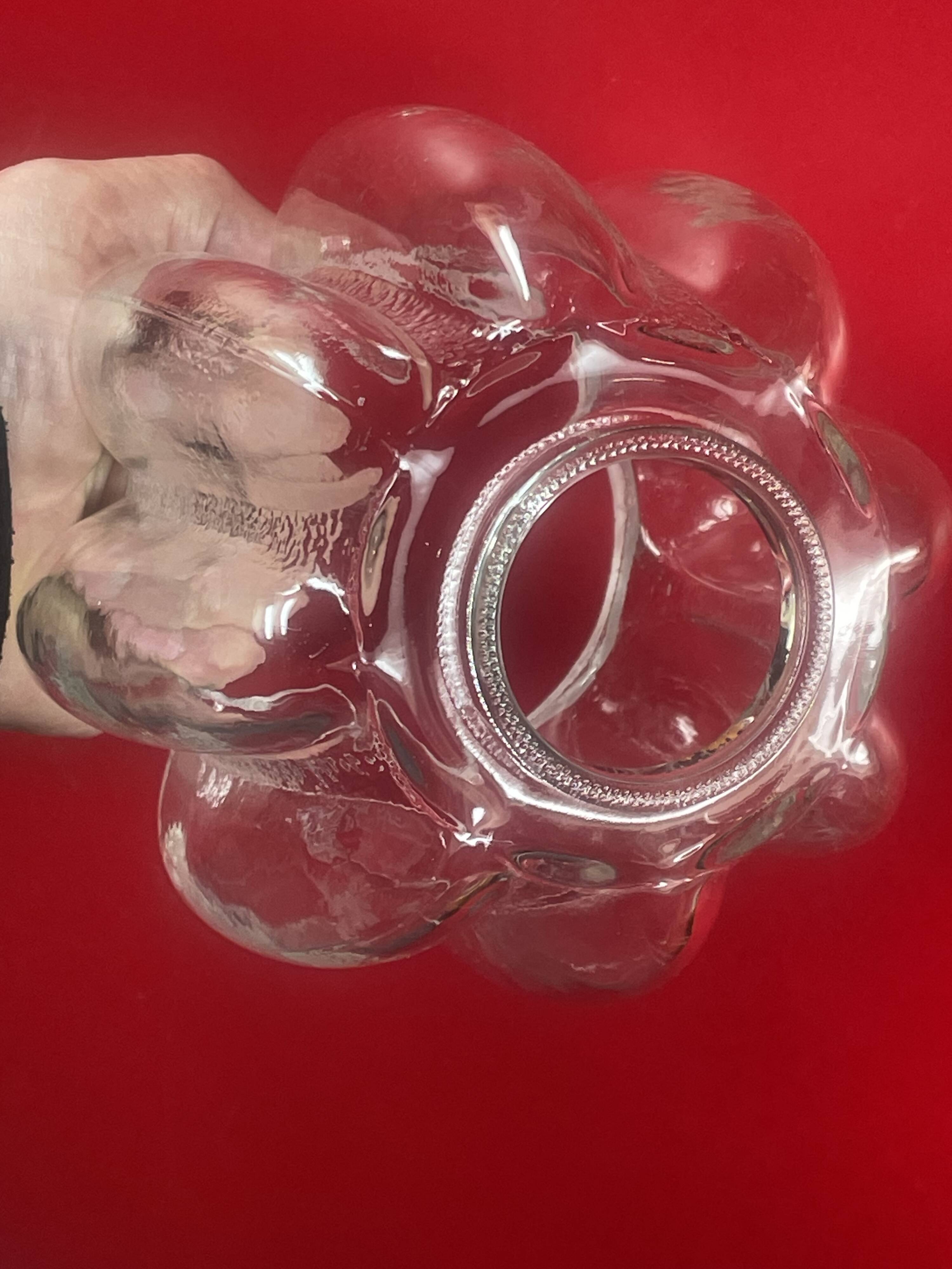 Molded glass pendant lampshade circa 1960