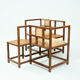 Conversation bench inspired by Rennie Mackintosh, unique, 1980
