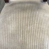 Pair of English chairs in beige velvet