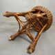 Vintage wicker / bamboo stool