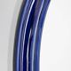 Vintage 1970s blue ceramic wall mirror Italian design