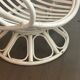 Vintage armchair in white lacquered rattan