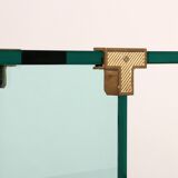 Peter Ghyzcy Side Table Model T30 solid glass 1960