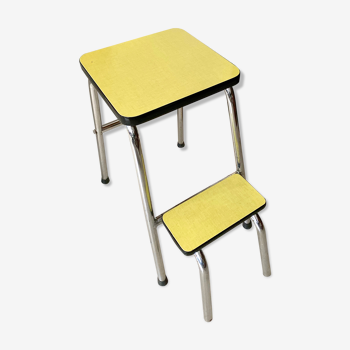 Tabouret marche pied formica vintage