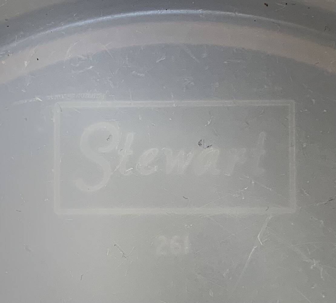 Vintage tobacco pot 1960 wooden snuff box with Stewart crest - 15 x 14 cm