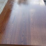 Vintage Scandinavian Brutalist Elm Farmhouse Table