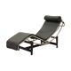 Leather chaise longue, LC4 style, 1980s, made in Italy