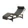 Leather chaise longue, LC4 style, 1980s, made in Italy