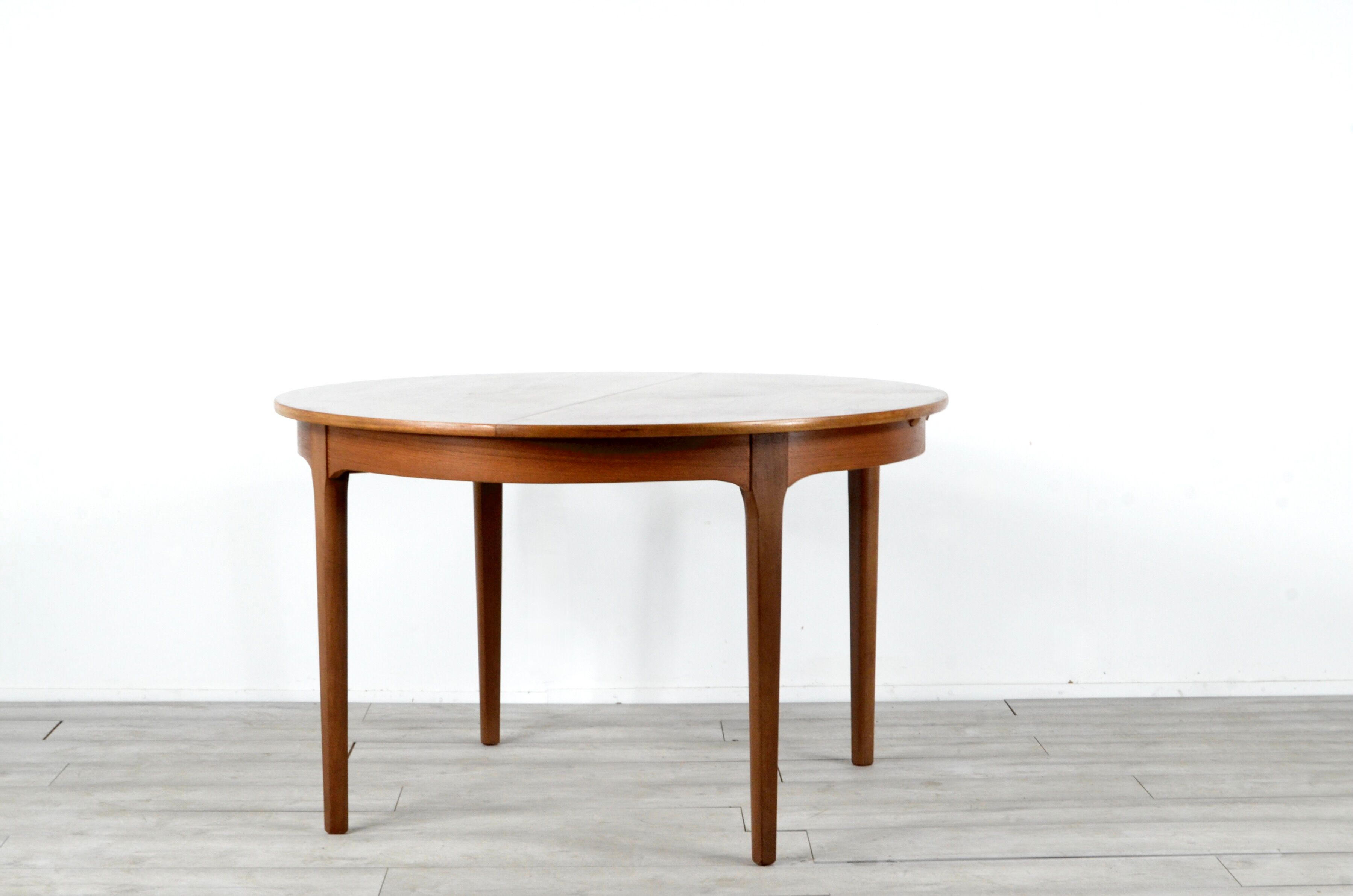 Midcentury Extending Round Teak Table and Chairs by Nathan. Vintage Modern / Danish Style / Retro.