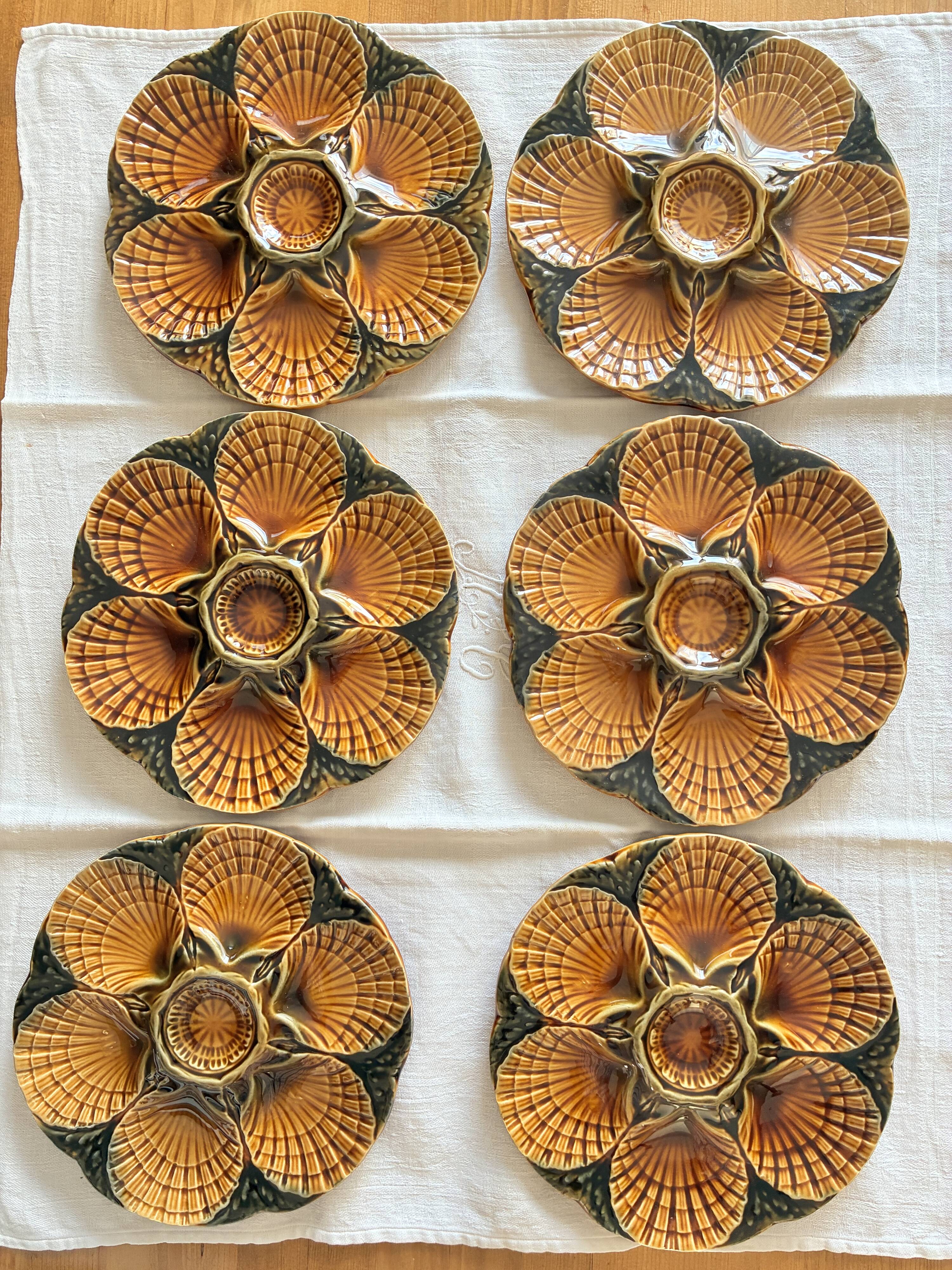 Shell plates Sarreguemines