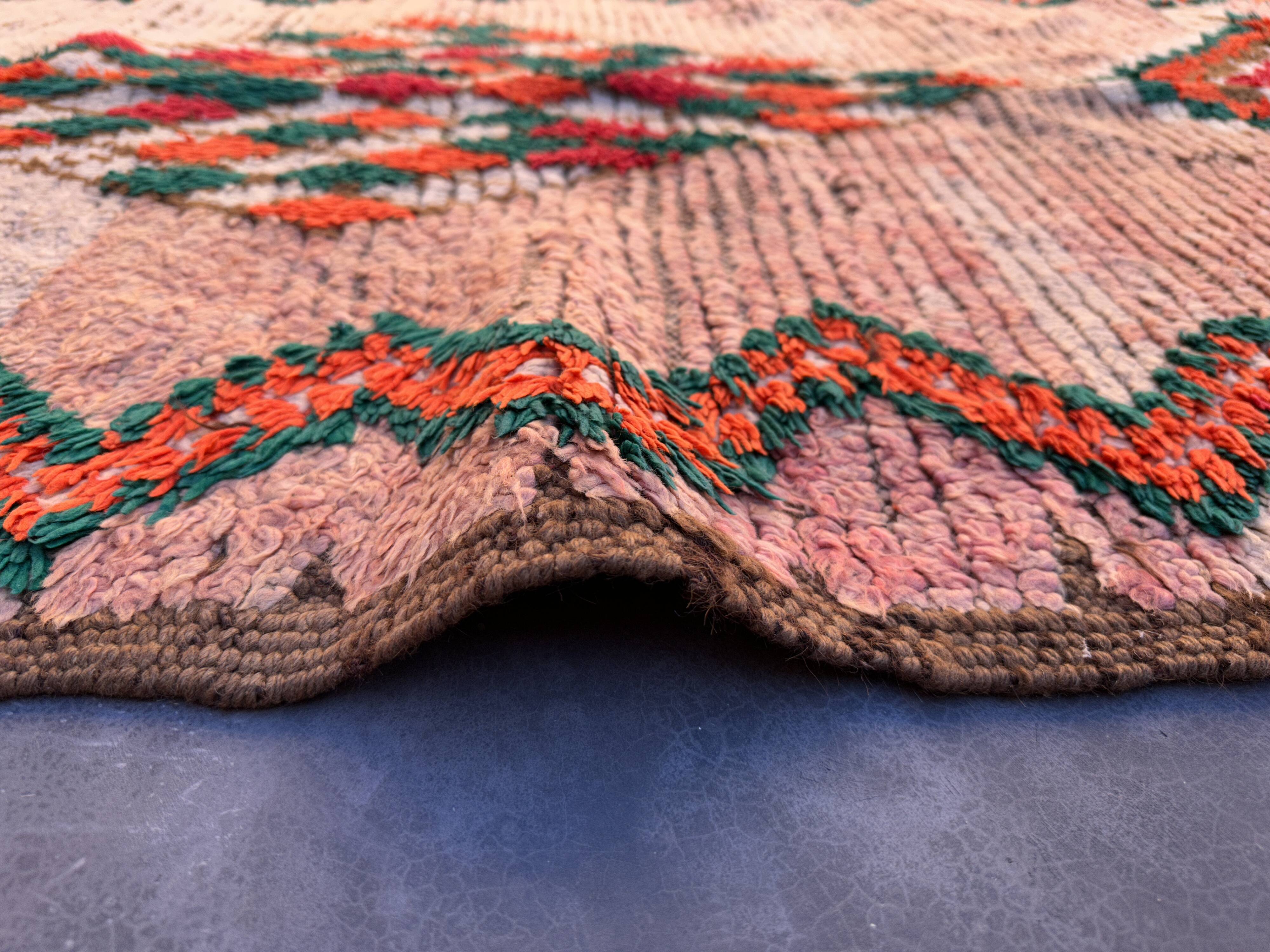 Colorful Boujad Moroccan rug - 121 x 290 cm