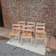 Set of 6 straw chairs