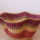 African Bolga Basket Hanging Basket Handmade Colorful Bohemian
