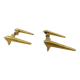 2 pairs of modernist solid brass door handles 1950–1960