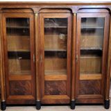Empire mahogany three-door bookcase circa 1880-1900