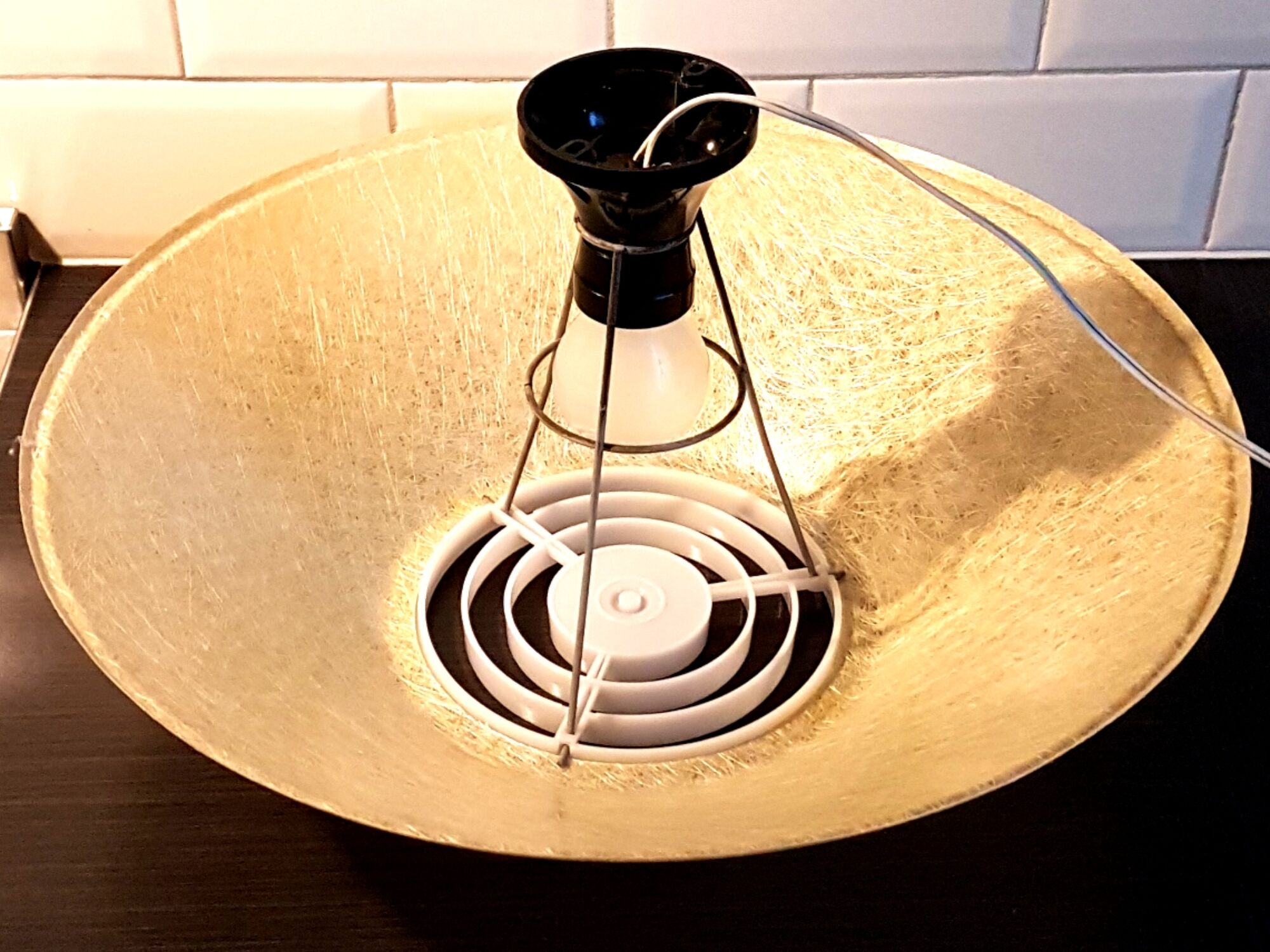 Ceiling light fiberglass by Louis Kalff for Philips
