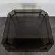 80s brass and smoked glass coffee table