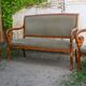 Sofa and 2 armchairs in wood and velvet with boudoirs empires