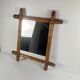 Wooden turned mirror in bamboo style, circa 1900-1930.