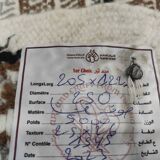 Hand-woven margoum rug in natural wool