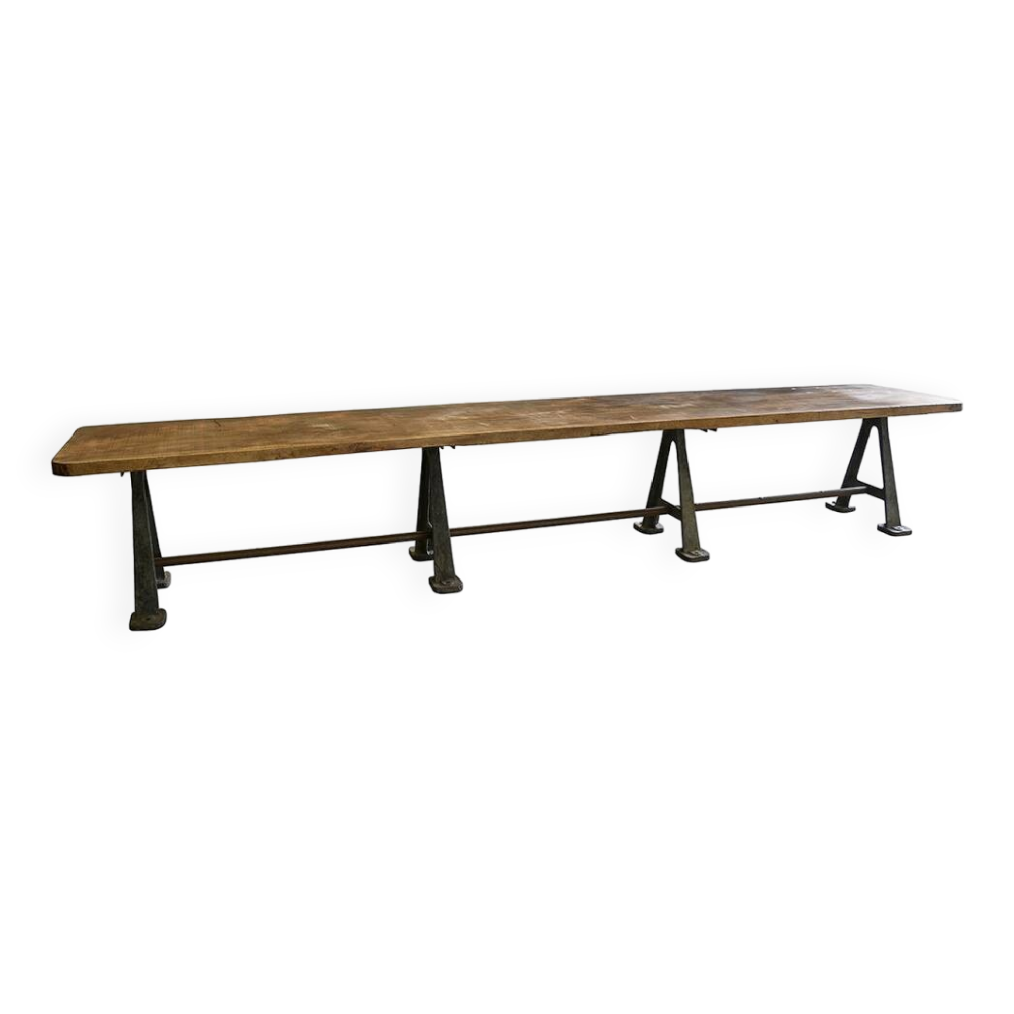 Long industrial refectory table