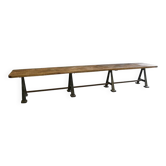 Long industrial refectory table