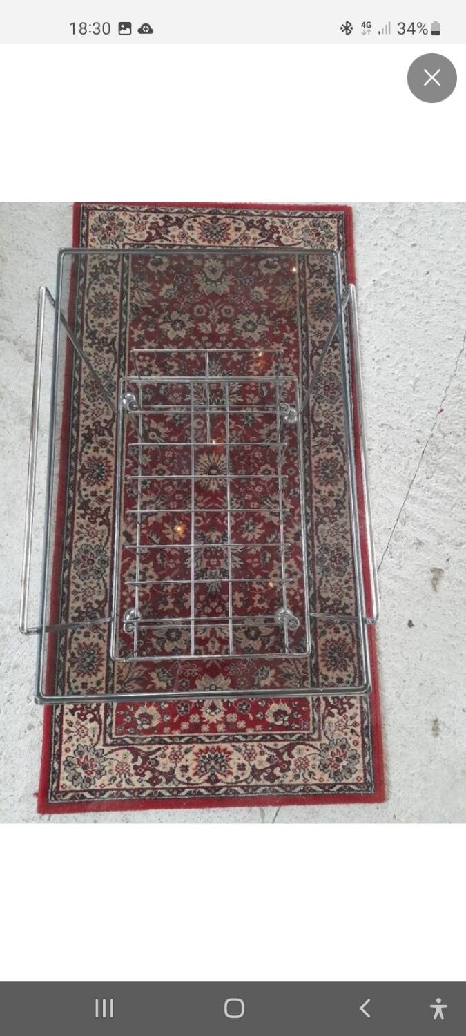 Vinyl serving trolley